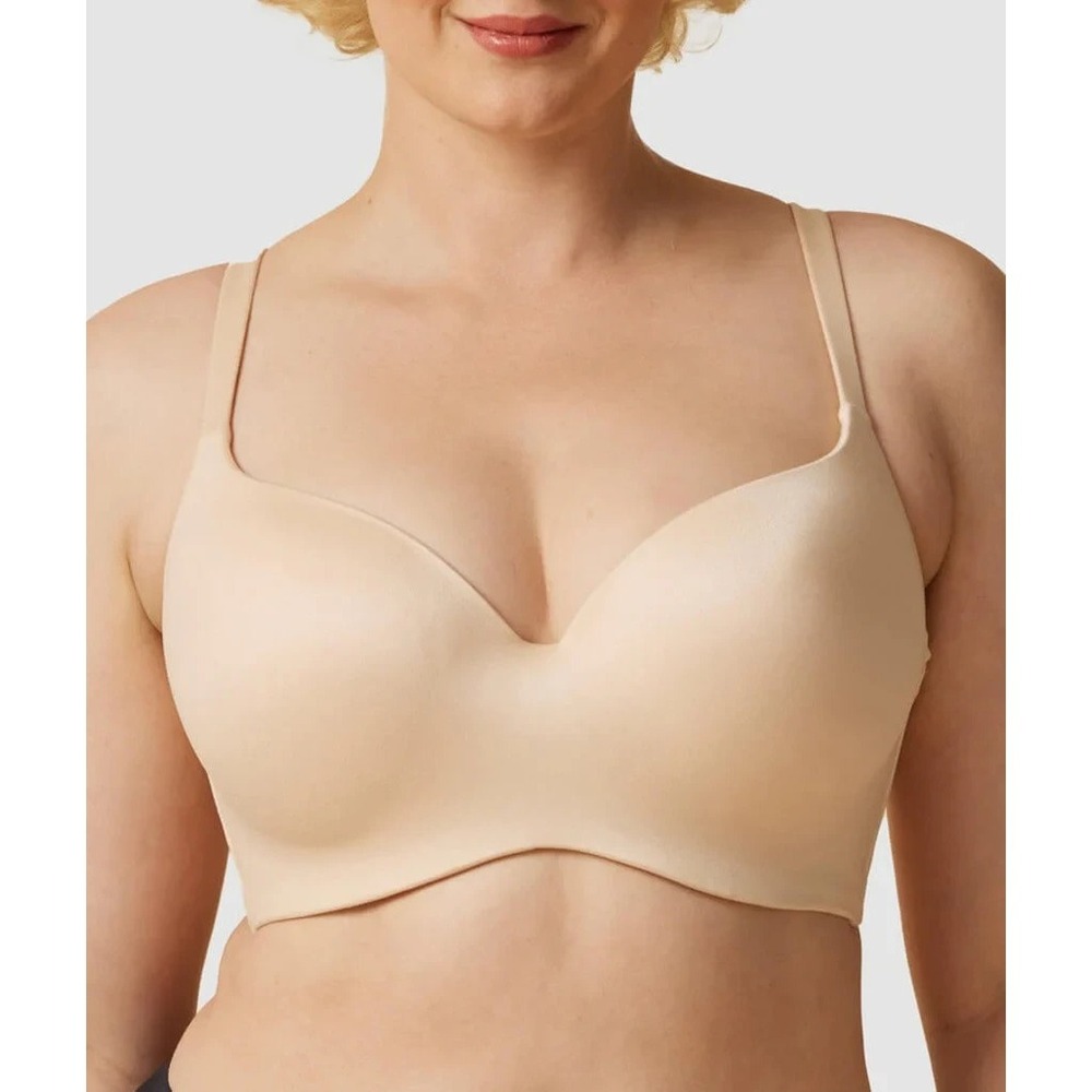 $59 Fine Lines Nude Beige Underwire Padded Bra Size 32F - NWT!!